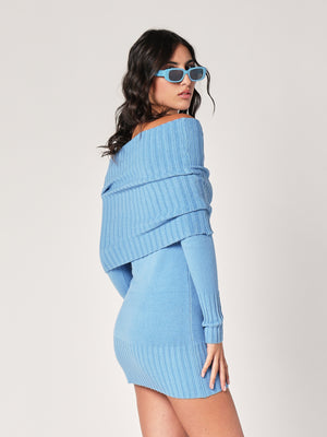 Abito maglia collo fascia