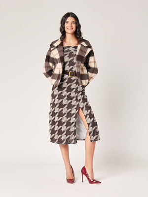 Cappotto a quadretti corto
