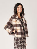 Cappotto a quadretti corto
