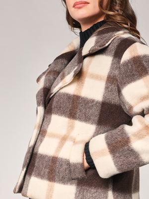 Kurzer karierter Mantel