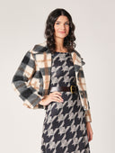 Cappotto a quadretti corto