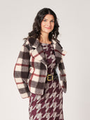 Cappotto a quadretti corto