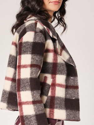 Cappotto a quadretti corto