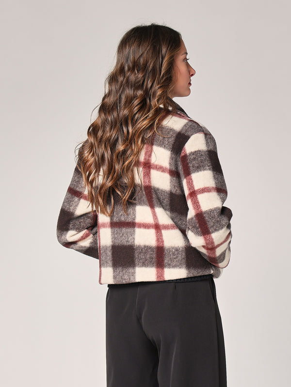 Kurzer karierter Mantel