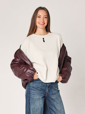 Maglia over con bottoni