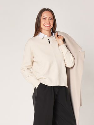Maglia over con bottoni