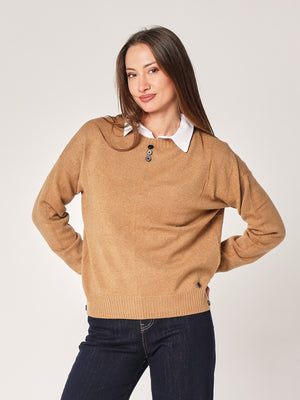 Maglia over con bottoni