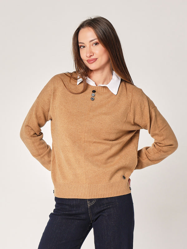 Maglia over con bottoni