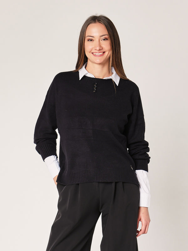 Maglia over con bottoni