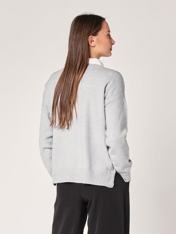 Maglia over con bottoni
