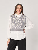 Maglia con camicia animal