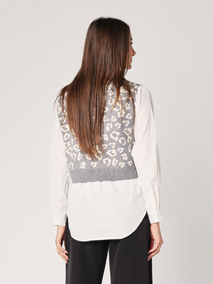 Maglia con camicia animal