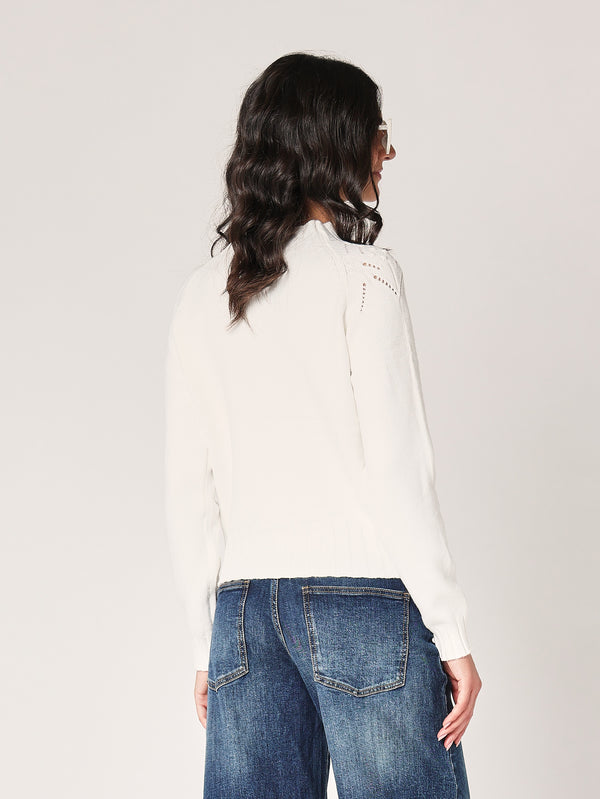 Maglia collo lavorato