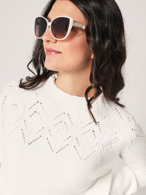 Maglia collo lavorato