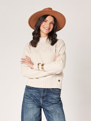 Maglia collo lavorato