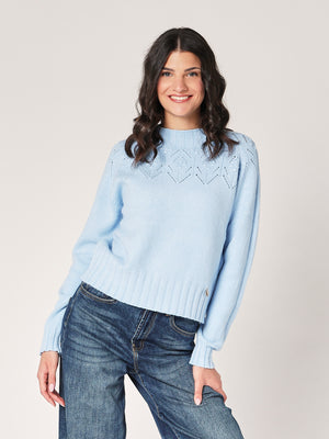 Maglia collo lavorato