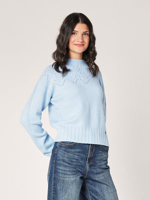 Maglia collo lavorato
