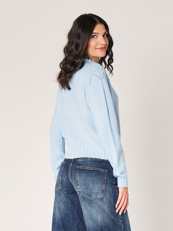 Maglia collo lavorato