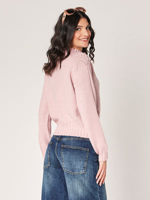 Maglia collo lavorato
