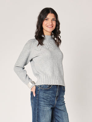 Maglia collo lavorato