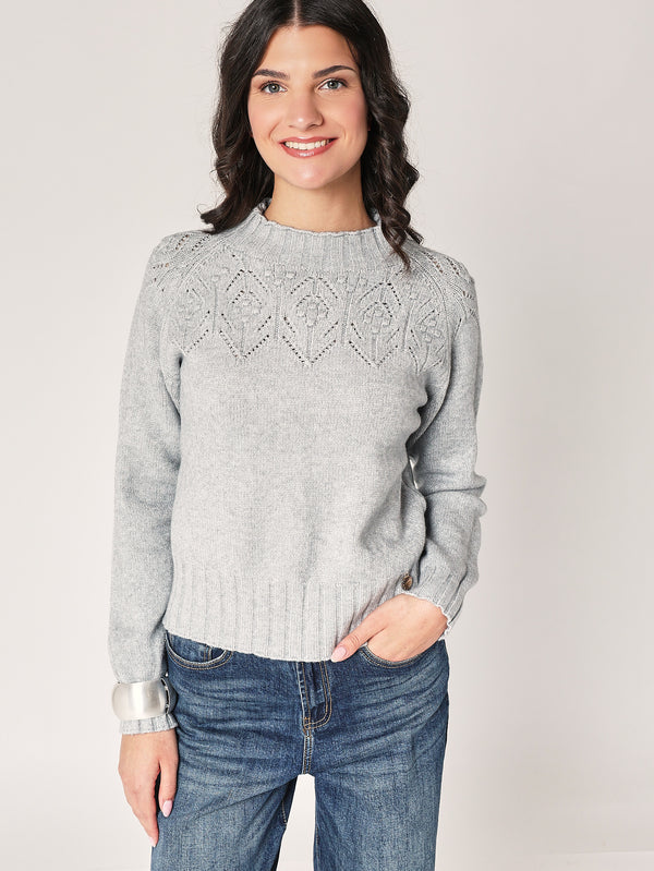 Strickkragenpullover