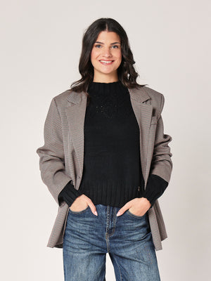 Maglia collo lavorato