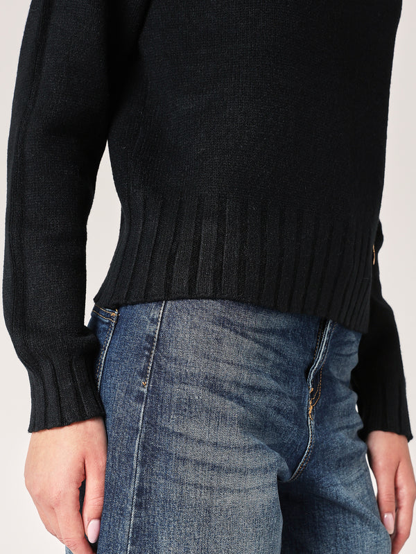 Maglia collo lavorato