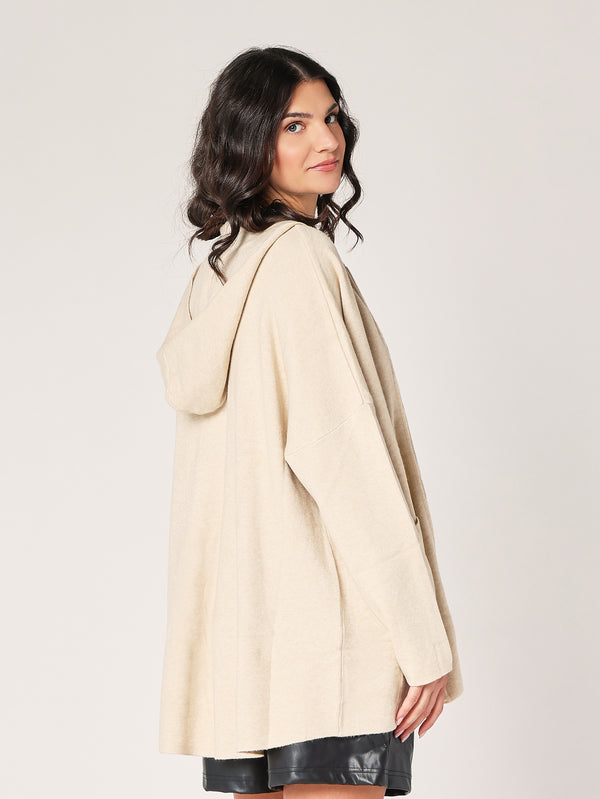 Giacca maglia zip con cappucci