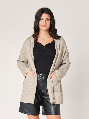 Giacca maglia zip con cappucci
