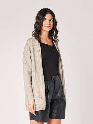 Giacca maglia zip con cappucci