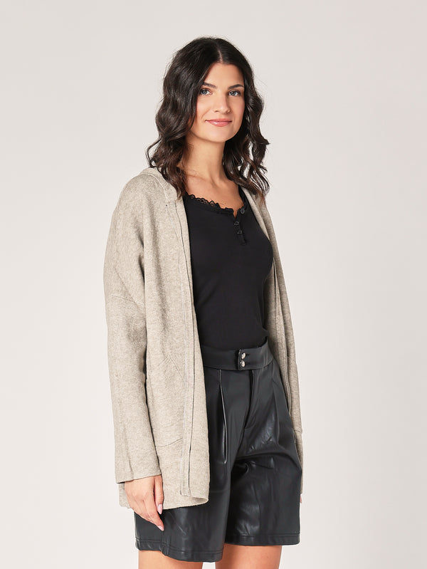 Giacca maglia zip con cappucci
