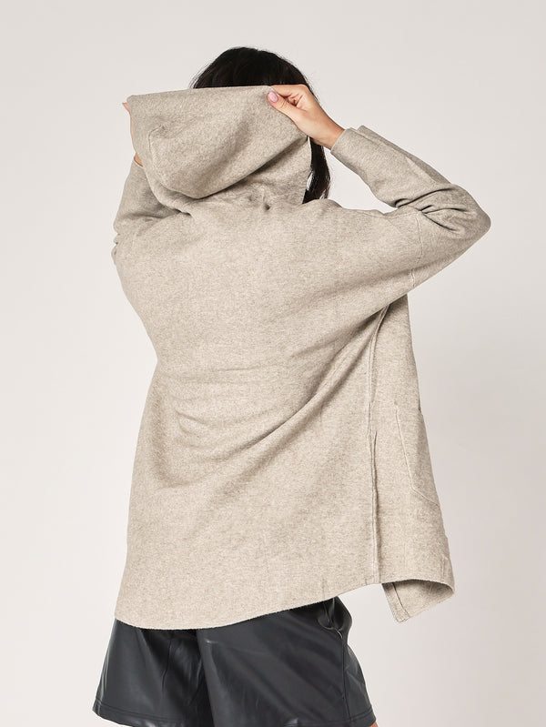 Giacca maglia zip con cappucci