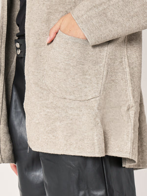 Giacca maglia zip con cappucci