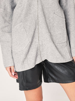Giacca maglia zip con cappucci