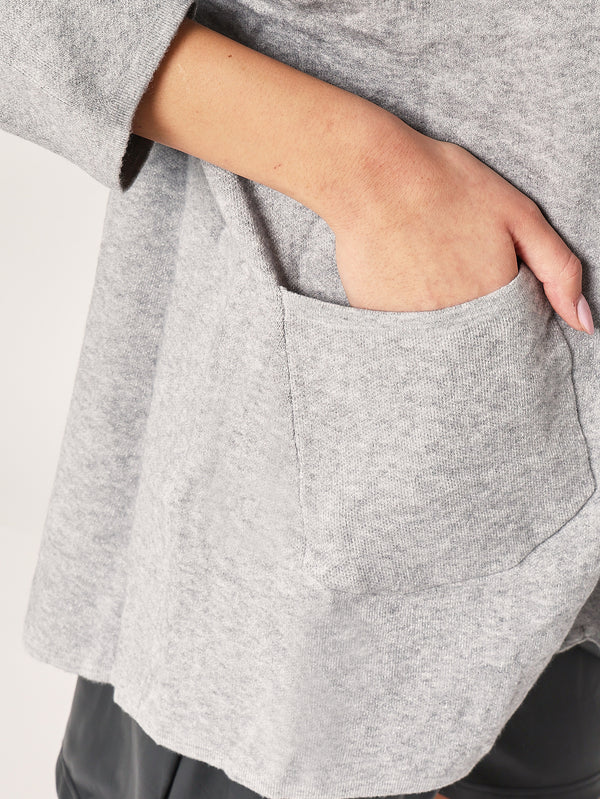 Giacca maglia zip con cappucci