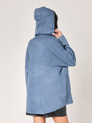 Giacca maglia zip con cappucci