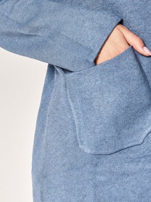 Giacca maglia zip con cappucci