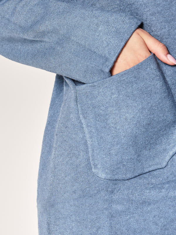 Giacca maglia zip con cappucci