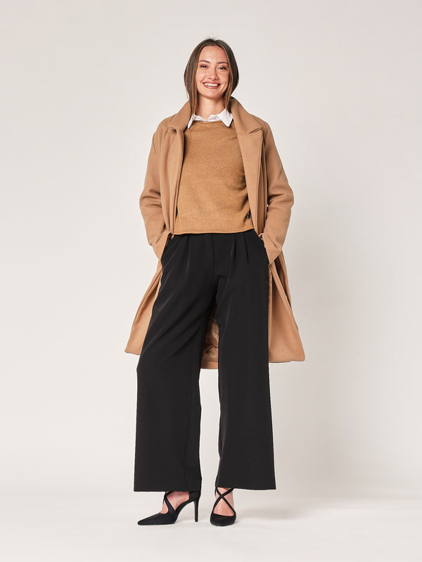 Maglia girocollo cropped