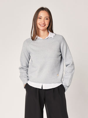 Maglia girocollo cropped