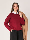 Maglia girocollo cropped