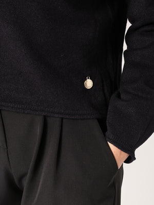 Maglia girocollo cropped