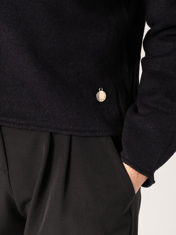 Maglia girocollo cropped