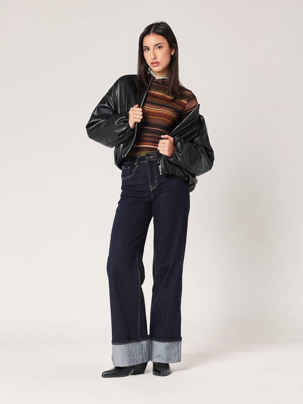 Dolcevita a righe cashmere