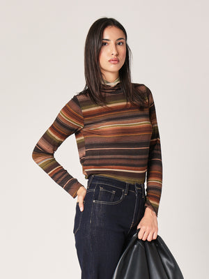 Dolcevita a righe cashmere