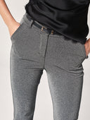 Pantalone a zampa lurex