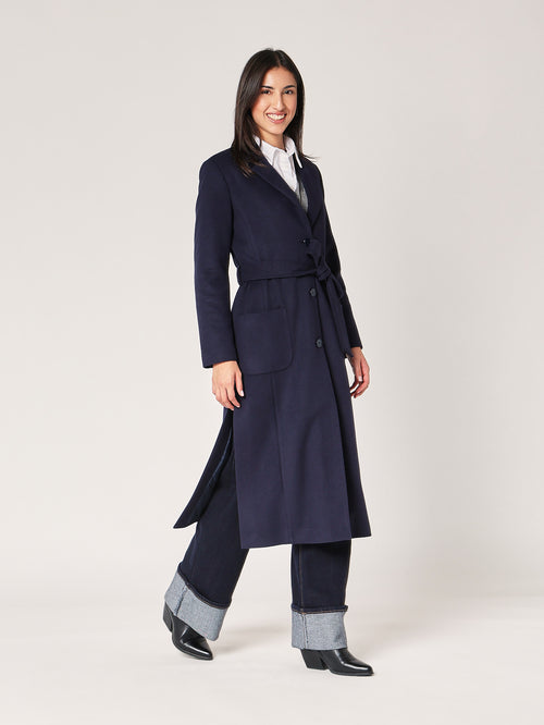 Cappotto con spacchi laterali
