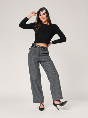 Pantalone palazzo a righe