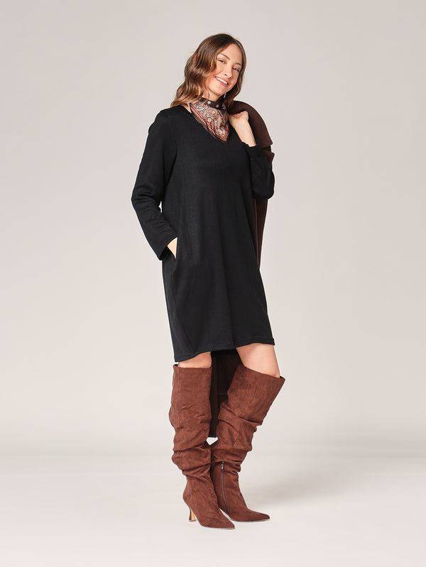 Strickkleid mit Pasmina