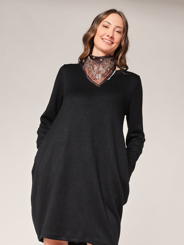 Strickkleid mit Pasmina